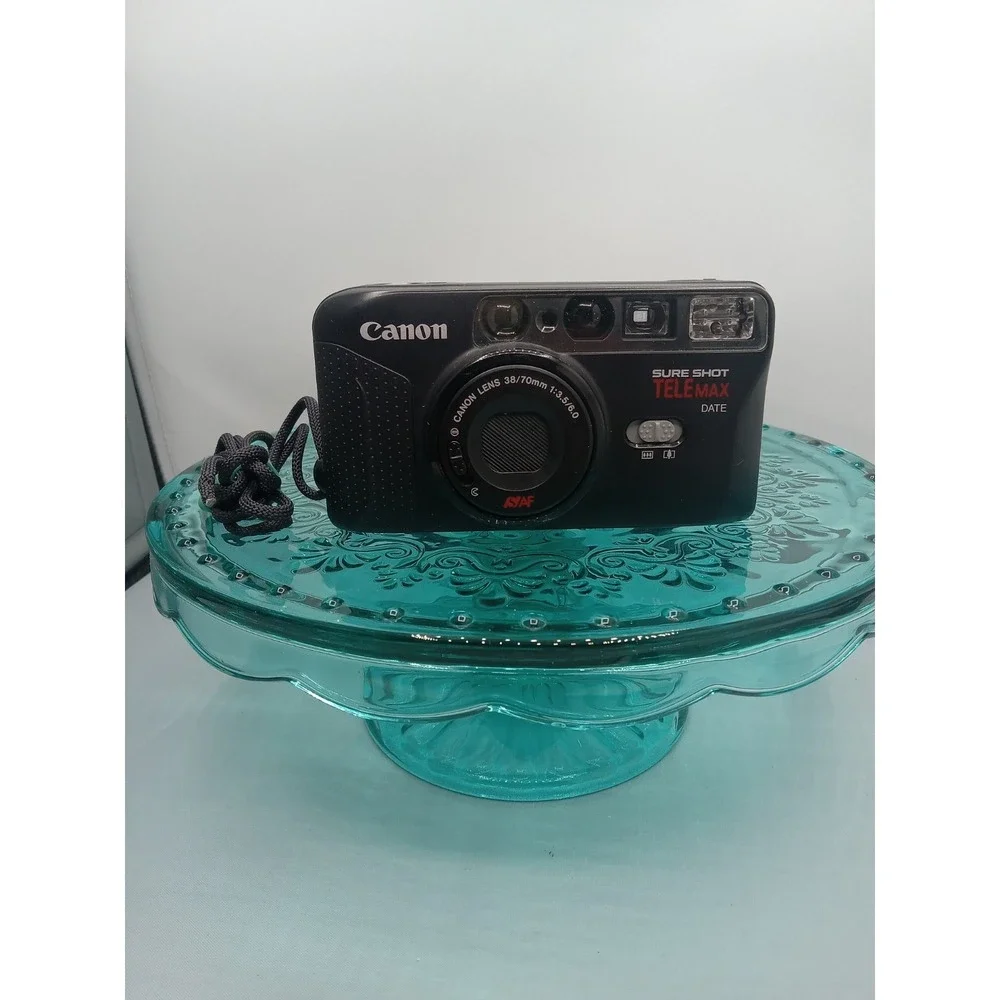 Canon Sure Shot TELEMAX Date Point & Shoot 35mm Film Camera 38/70mm Lens TESTED